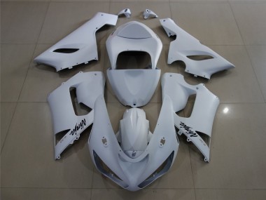 2005-2006 Matte White Kawasaki ZX6R Fairings Canada