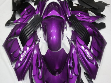 2006-2011 Gloss Purple & Flame Kawasaki ZX14R Fairings Canada