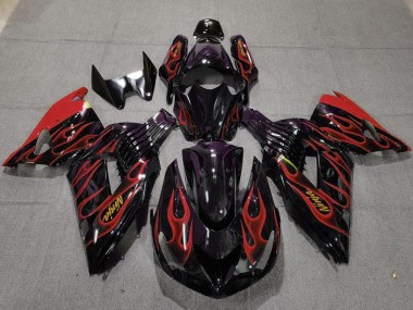 2006-2011 Red Flame Kawasaki ZX14R Fairings Canada