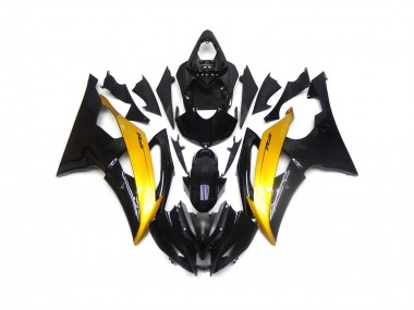 2008-2016 Black and Gold Gloss Yamaha R6 Fairings Canada