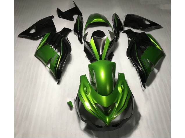 2012-2019 Gloss Green and Black Kawasaki ZX14R Fairings Canada