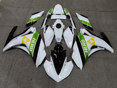 2015-2018 Gloss White Black and Green Yamaha R3 Fairings Canada