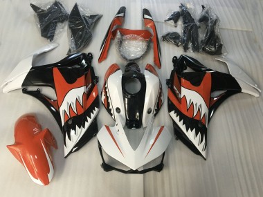 2015-2018 Orange and White Shark Yamaha R3 Fairings Canada